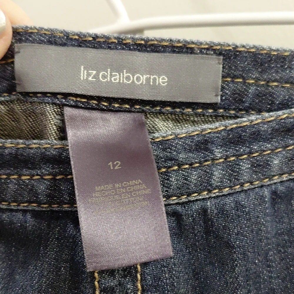 Liz Claiborne Dark Blue Denim A-Line Skirt - Picture 3 of 3